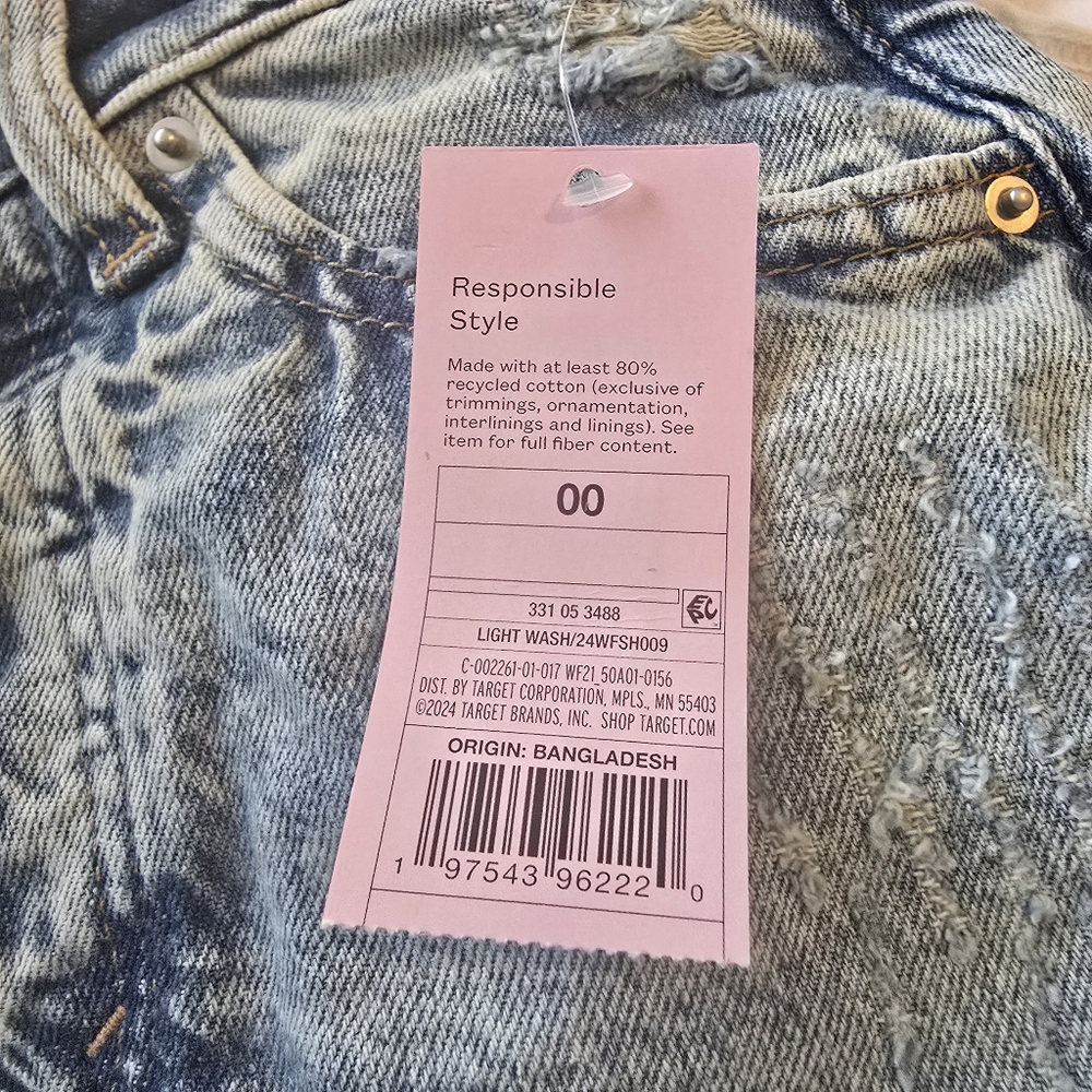 Wild Fable Women's 00 High-Rise Denim Shorts New w/ Tags! - Picture 4 of 6
